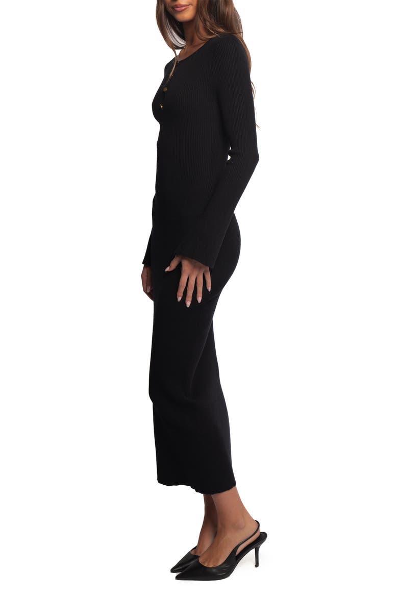 Maxwell Knit Maxi Dress, Alternate, color, BLACK