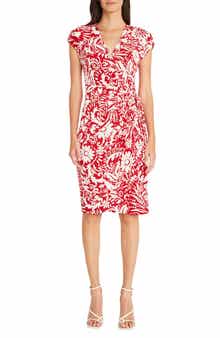 Maggy London Matte Jersey Short Sleeve Wrap Dress