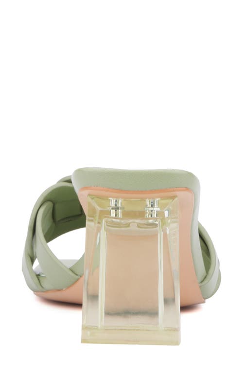 Torgeis Ela Woven Slide Sandal In Sage Green