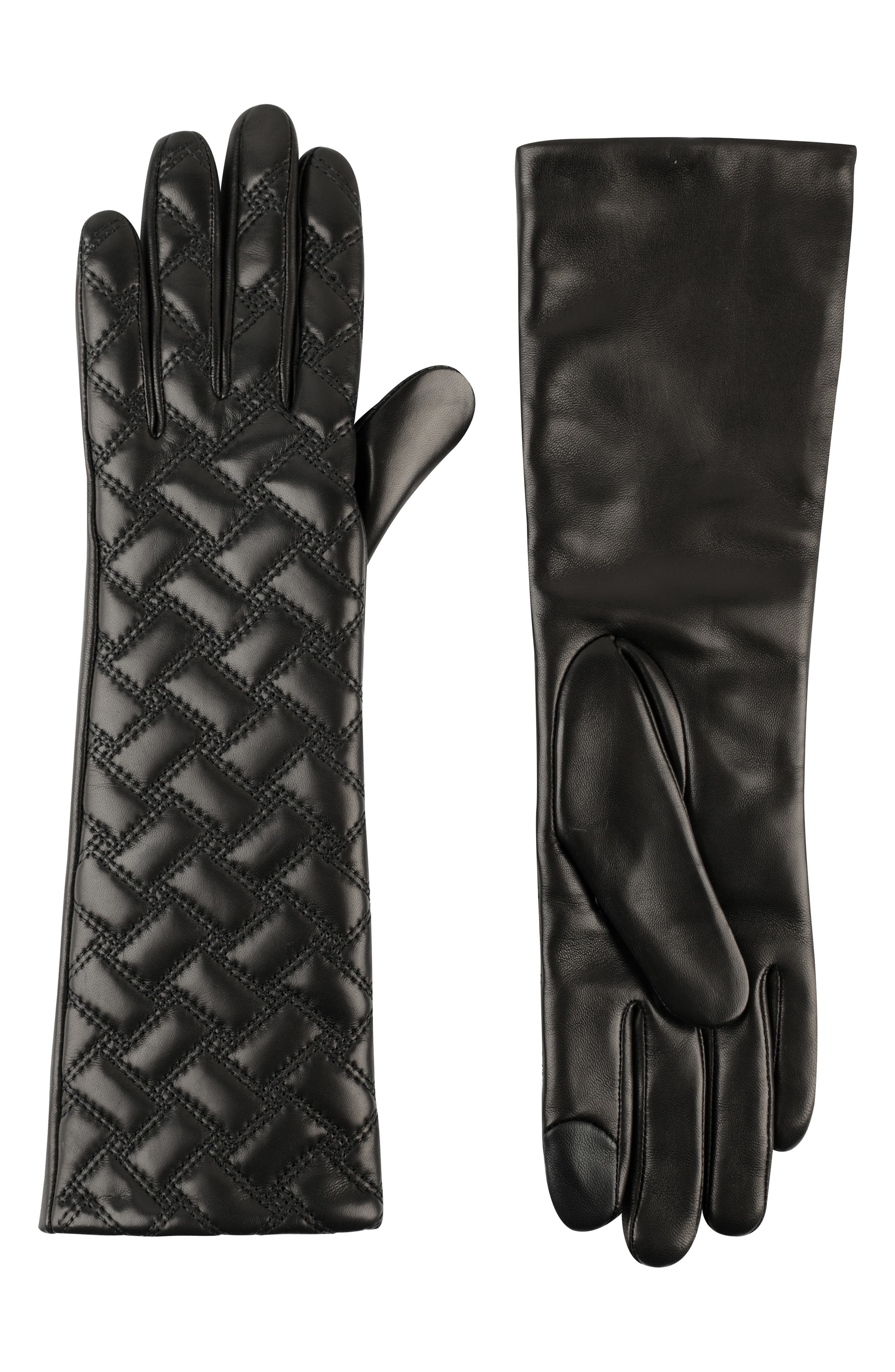 Kurt Geiger London Long Quilted Leather Gloves