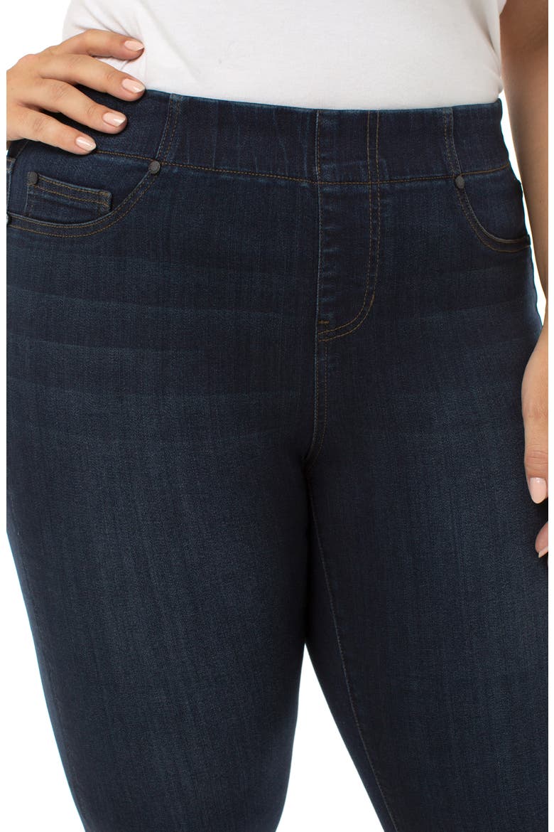 Chloe Pull-On High Waist Roll Cuff Crop Skinny Jeans, Alternate, color, DYNASTY DARK