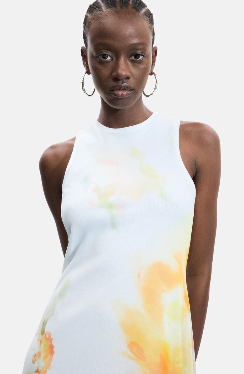 Desigual Abstract Floral Asymmetric Hem Dress, Alternate, color, 
