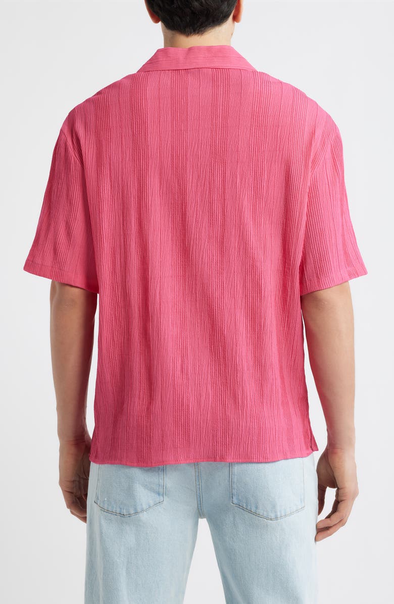 KROST Plissé Camp Shirt, Alternate, color, Raspberry Sorbet