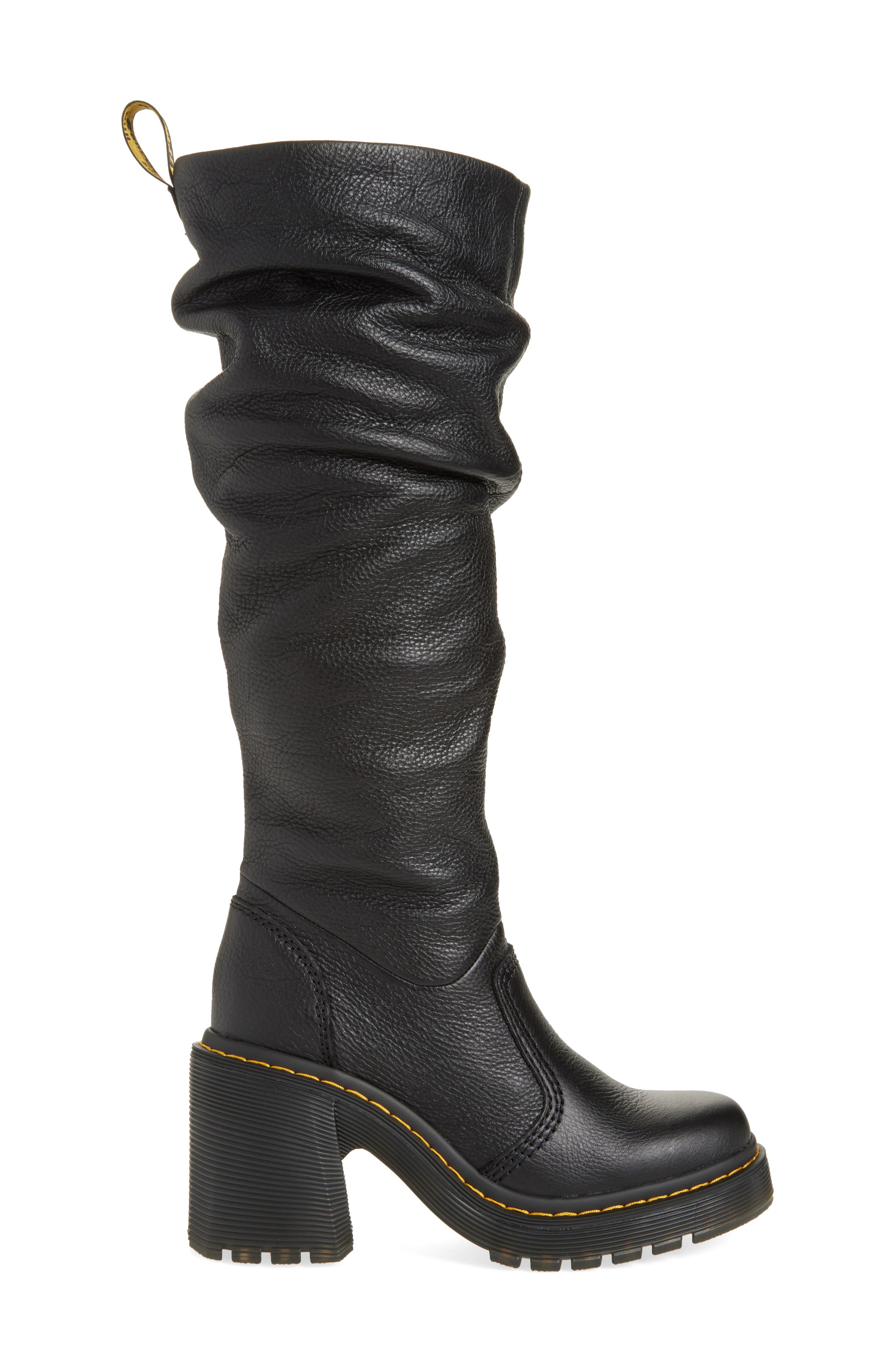 Dr.Martens KASEY ブラック ロングブーツ　試着のみUK5！ Dr. Martens Kasey Ruched Leather Tall Boot (Women) | Nordstrom