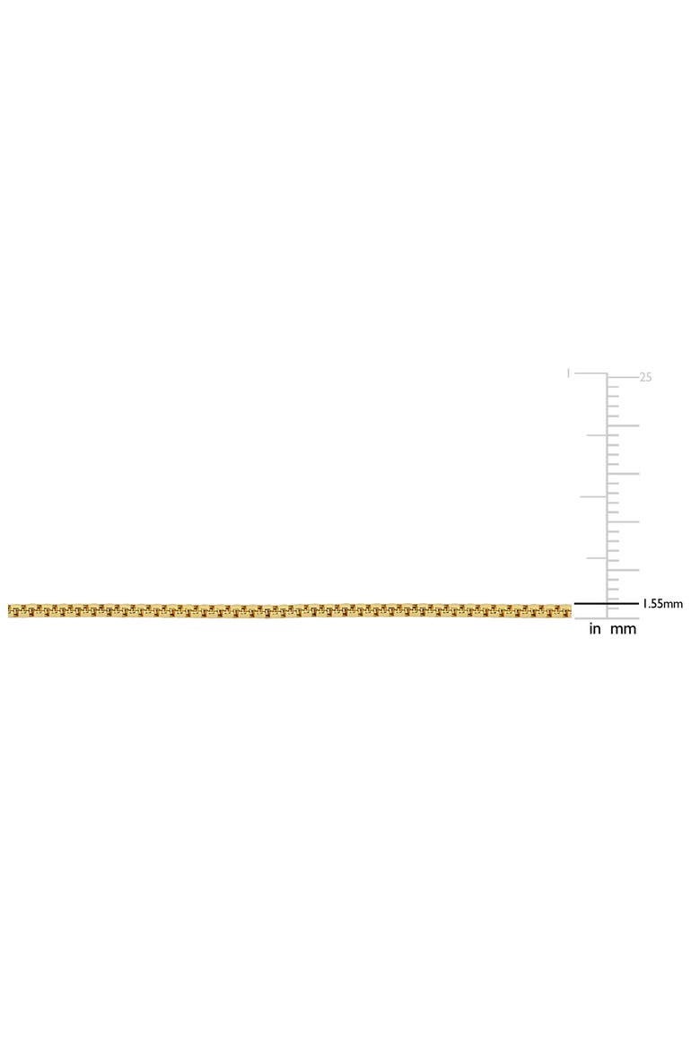 Round Box Link Bracelet, 1.60mm, Alternate, color, GOLD