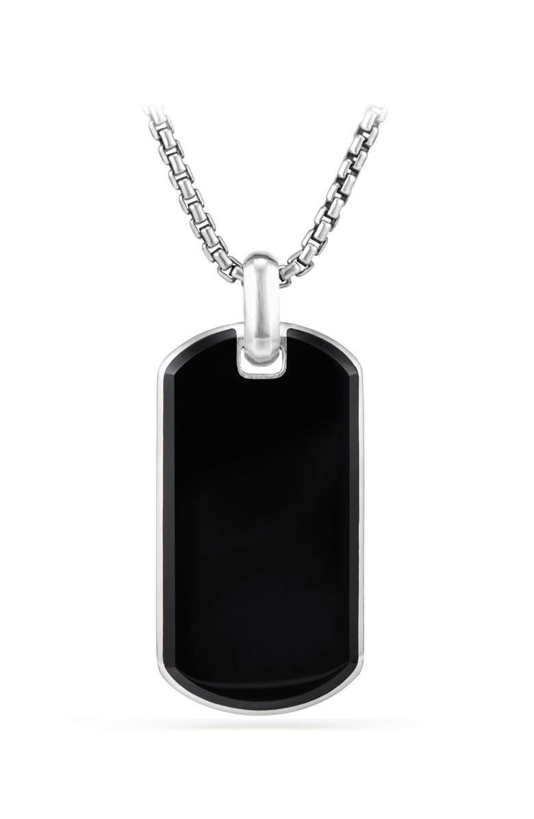 David Yurman Exotic Black Onyx Stone Tag, Main, color, 