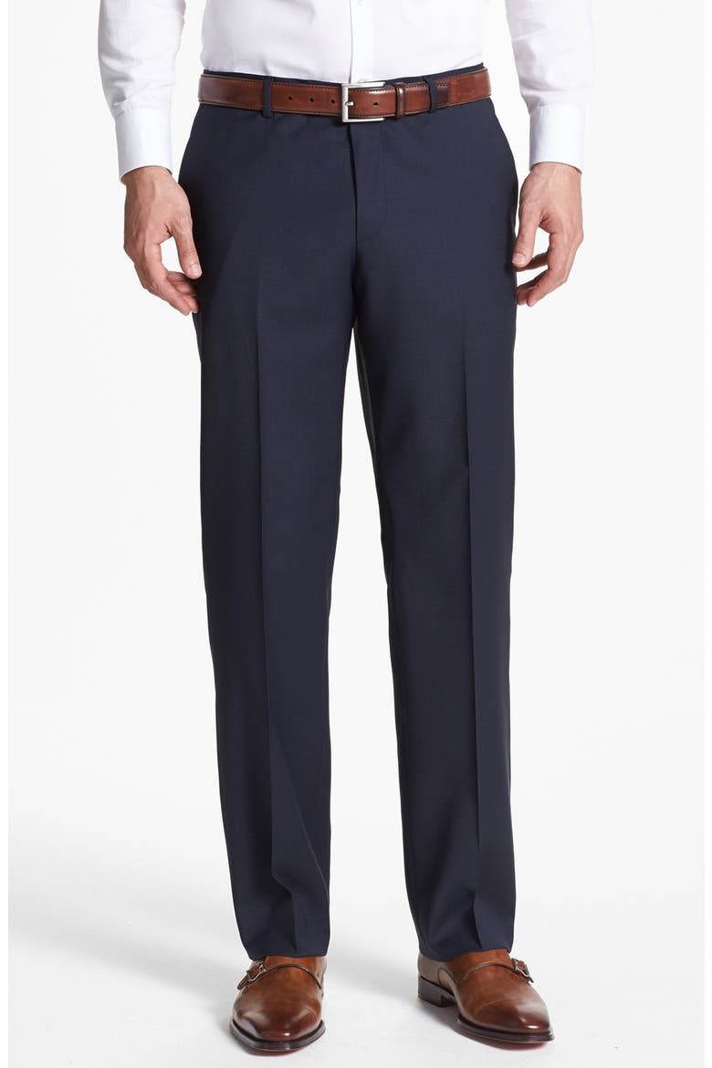 HUGO BOSS 'James/Sharp' Trim Fit Three-Piece Suit, Alternate, color, NAVY