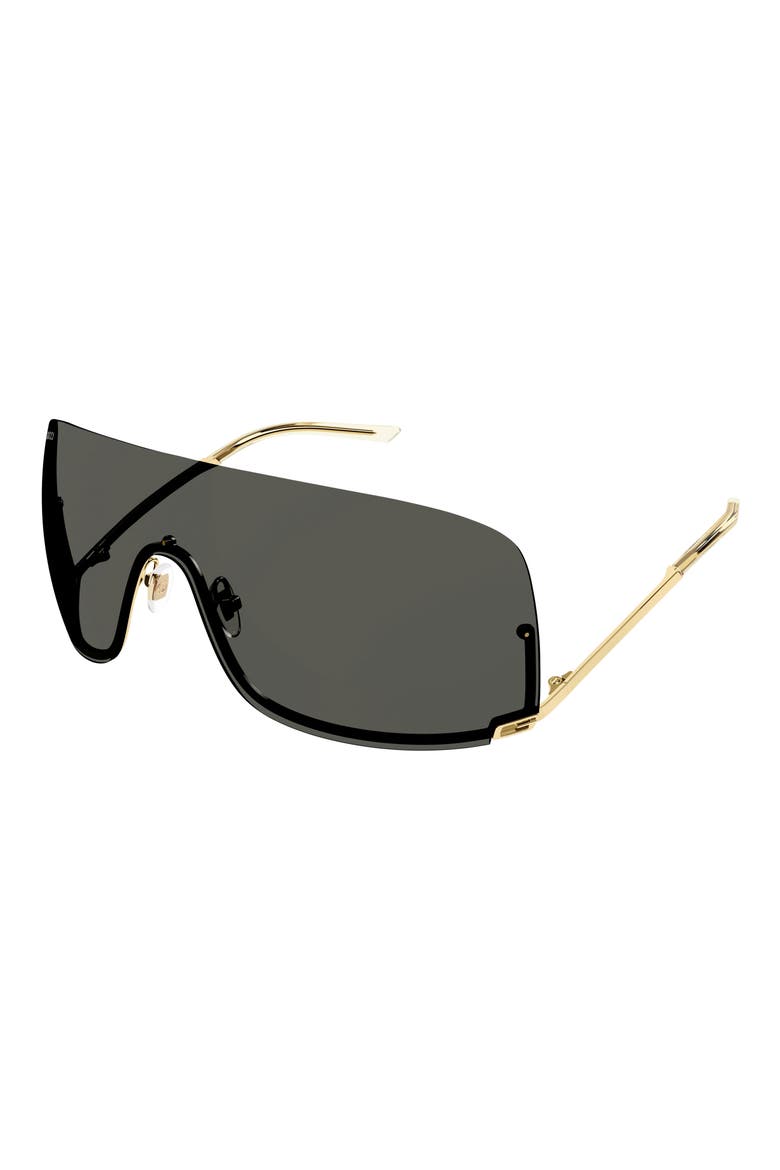 99mm Mask Sunglasses, Alternate, color, GOLD/ BLACK