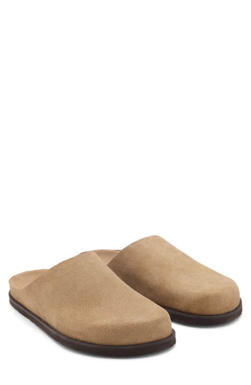 Mango Suede Clog In Beige