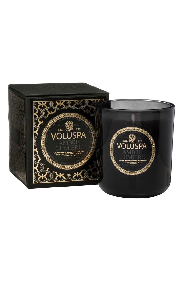 Voluspa Maison Noir Ambre Lumiere Classic Maison Candle, Alternate, color, 