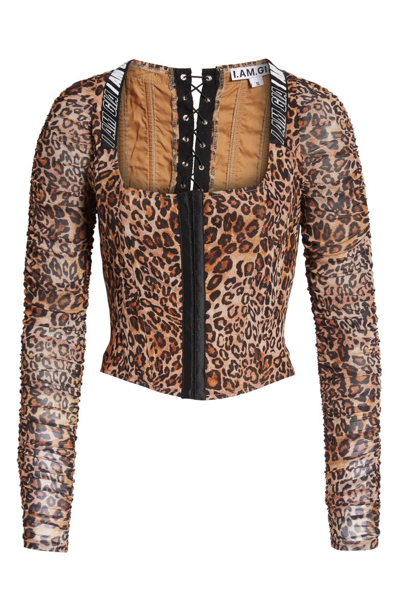 I.AM.GIA Chelsea Corset Top, Alternate, color, Leopard