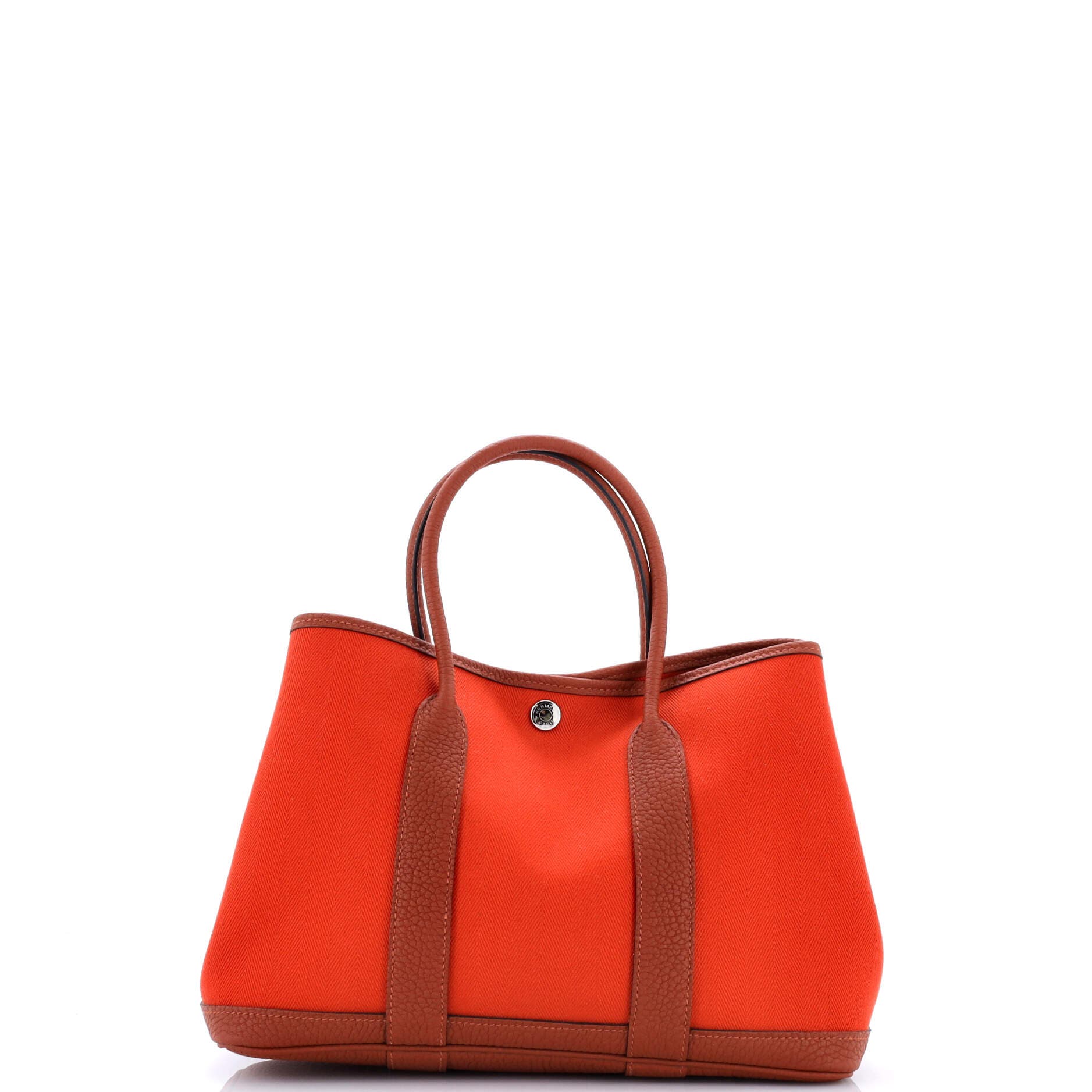 Pre-Owned Hermes Garden Party Tote Toile and Leather 30, Main, color, Cuivre