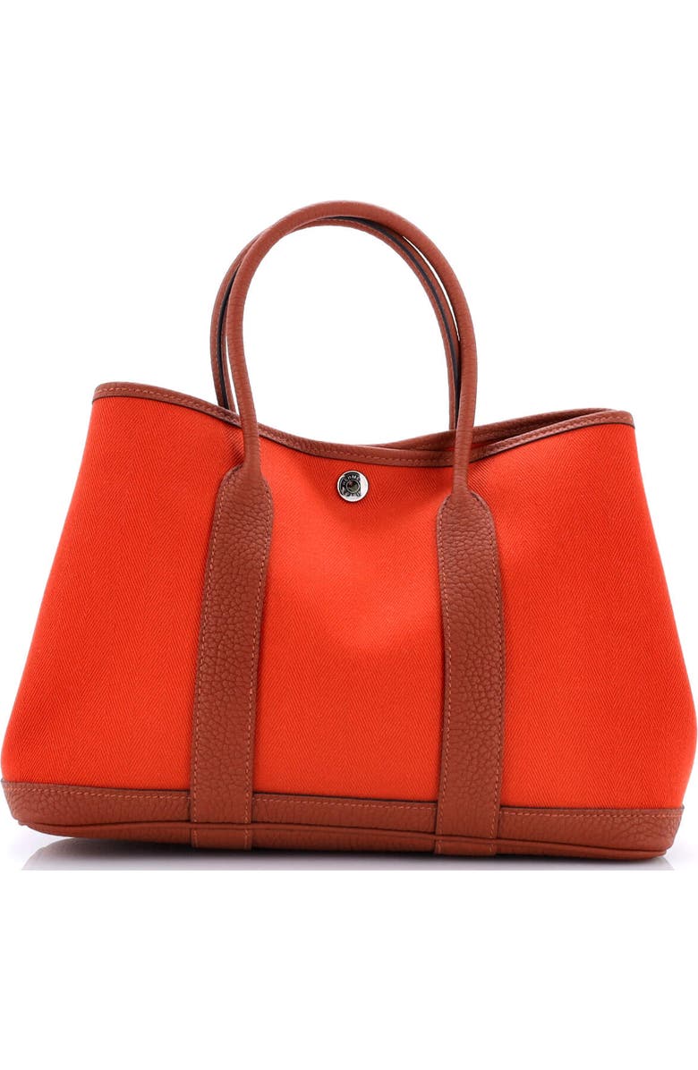 Pre-Owned Hermes Garden Party Tote Toile and Leather 30, Main, color, Cuivre