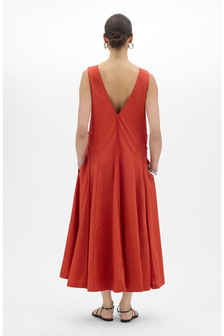 Full Skirt Dress | Midnight, Alternate, color, Vermilion