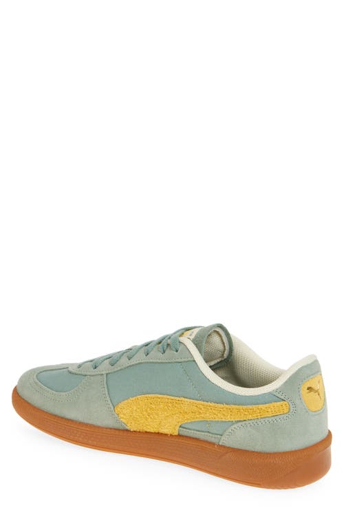 Puma Palermo Weathered Sneaker In Green Moon-sunny Yellow
