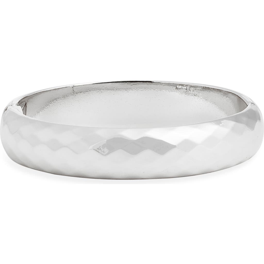 Nordstrom Hammered Hinge Bangle In Silver