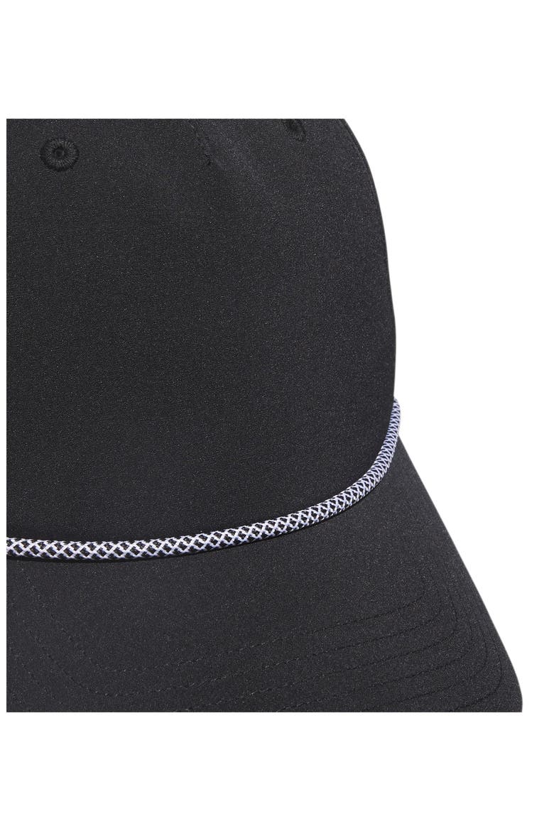 Rope Trim Golf Snapback Hat, Alternate, color, BLACK