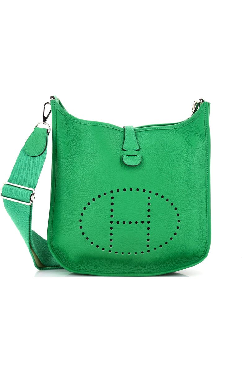 Pre-Owned Hermes Evelyne Bag Gen III Clemence PM, Main, color, Green