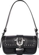 True Religion Smooth Moto Studded Faux Leather Shoulder Bag