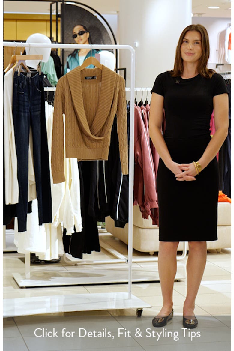 Cable Knit Shawl Collar Sweater video