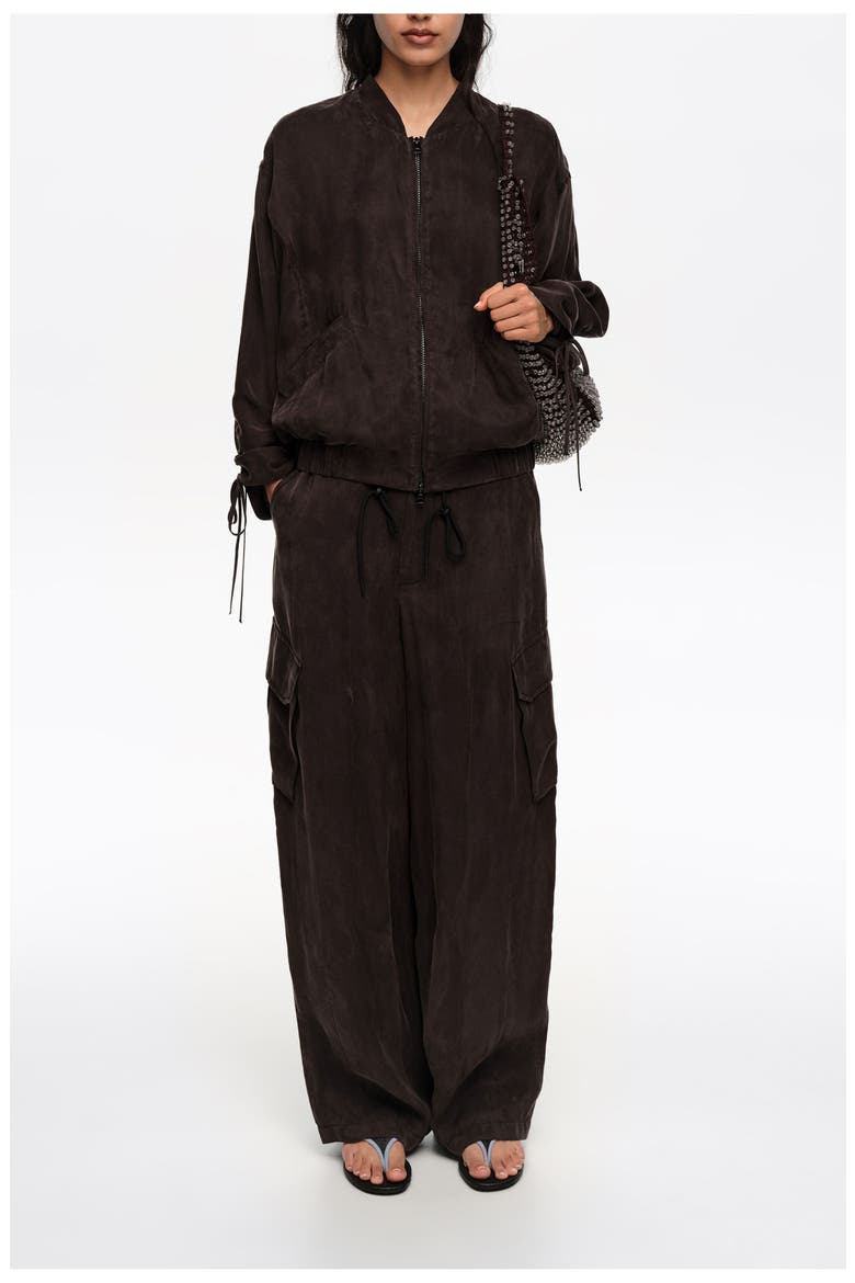 Fluid Cargo Trousers, Alternate, color, WASHED BLACK