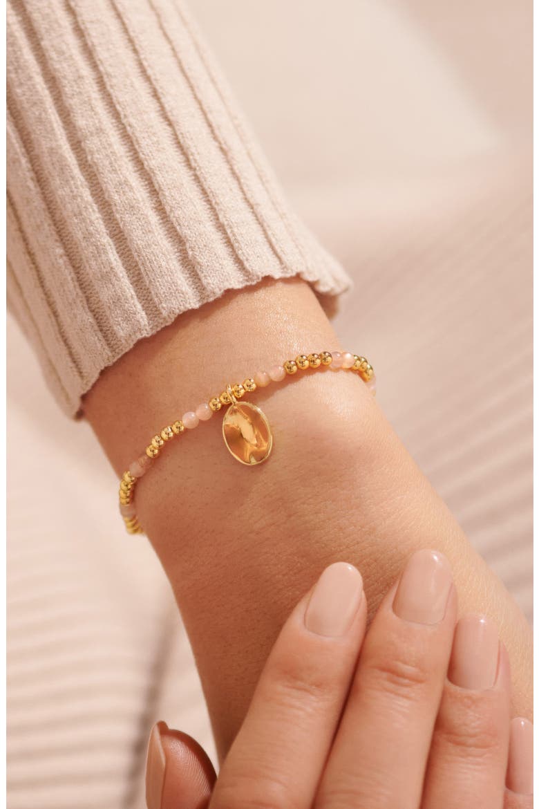 Birthstone A Little Bracelet in Gold-Tone Plating, Alternate, color, July