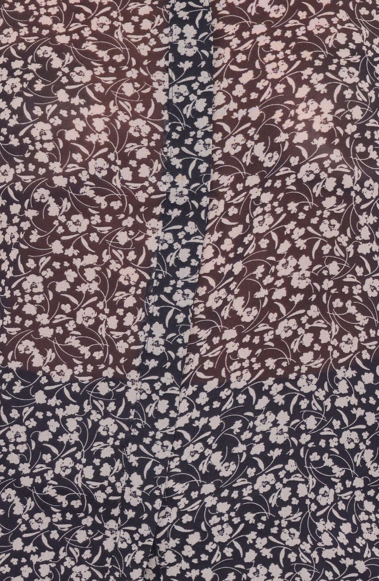 Petal & Pup Eveline Sheer Front Button Top, Alternate, color, Nocturnal Garden