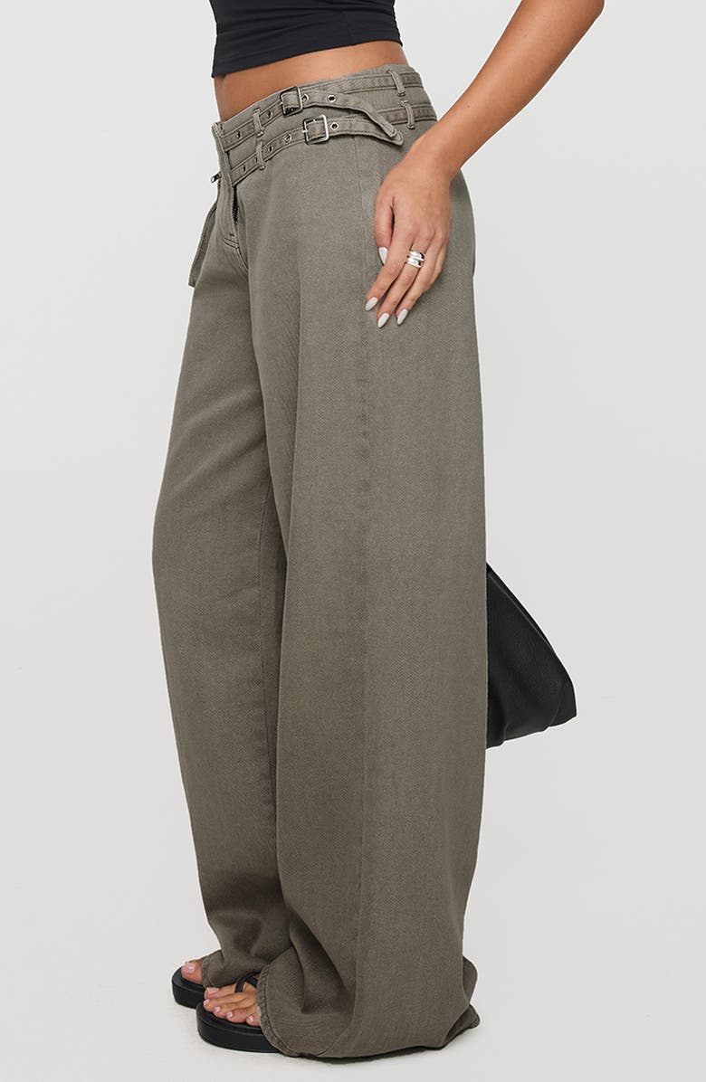 Princess Polly Paltrow Low Rise Wide Leg Cargo Jeans, Alternate, color, 