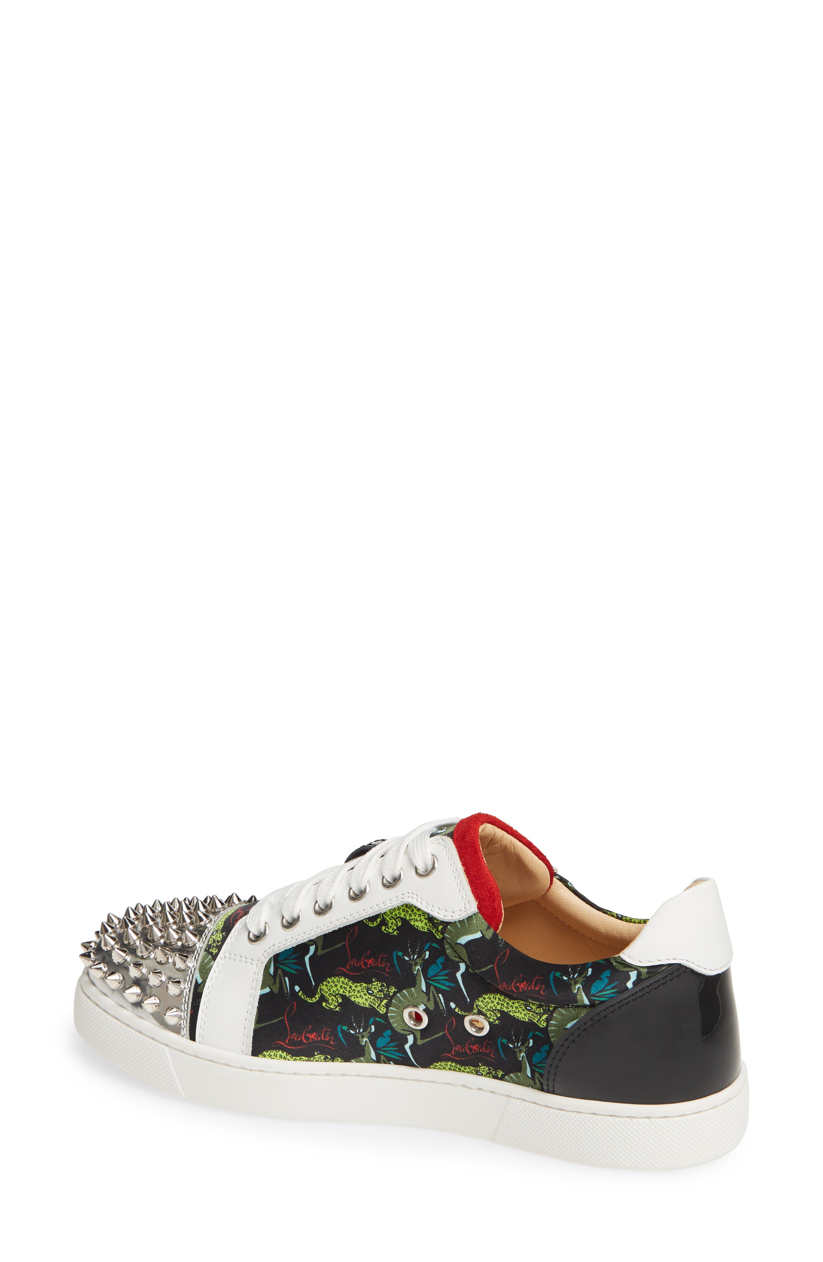 Christian Louboutin Vieira Spike Print Low Top Sneaker, Alternate, color, 