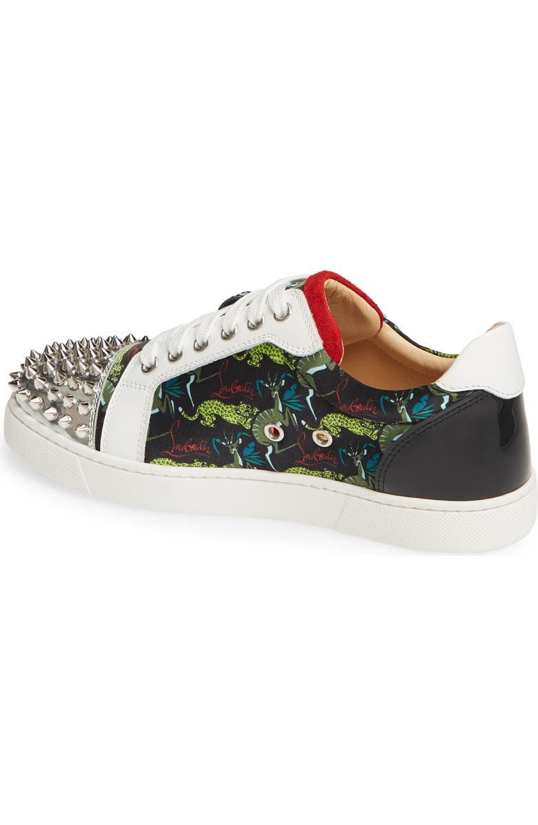 Christian Louboutin Vieira Spike Print Low Top Sneaker, Alternate, color,