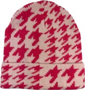 MARCUS ADLER Houndstooth Cuff Beanie