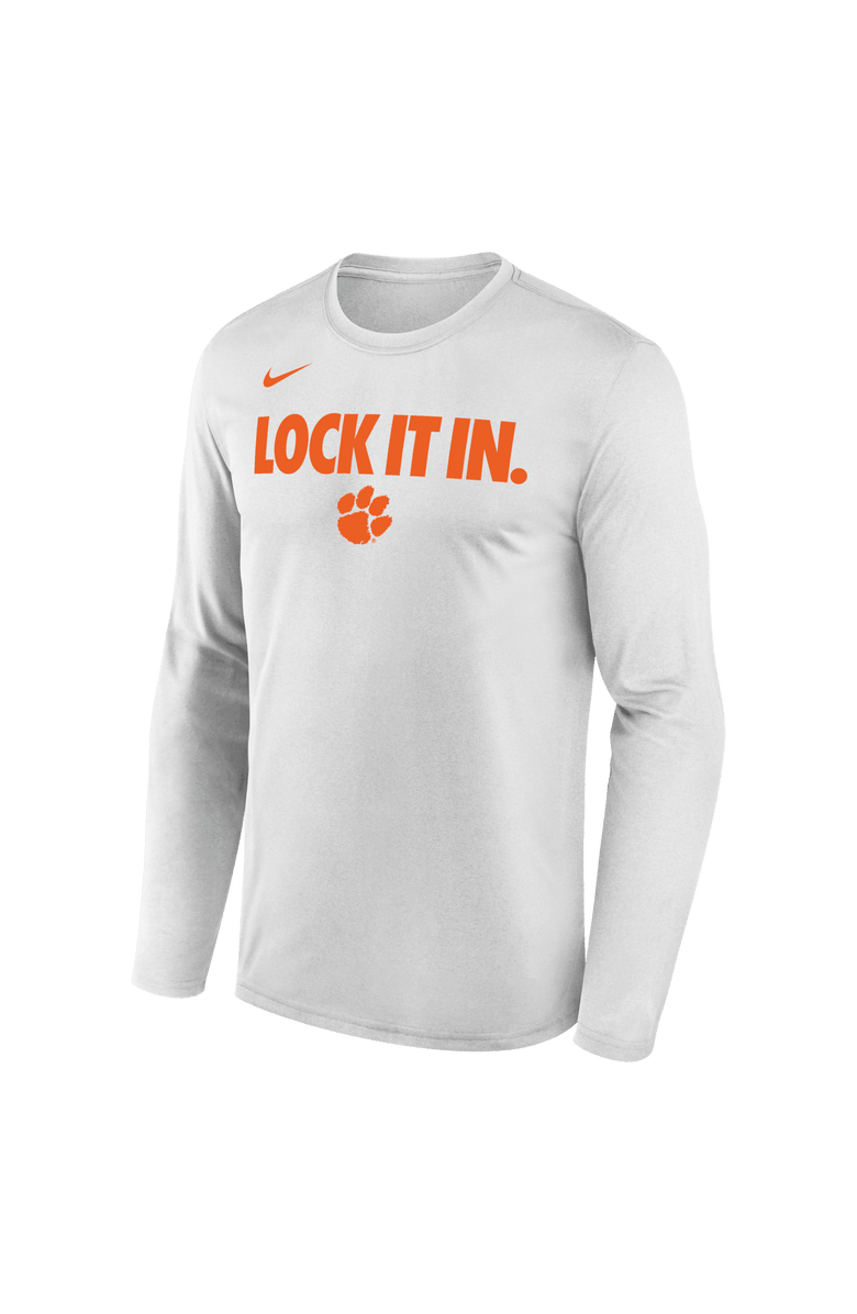 Nike Men's Nike  White Clemson Tigers 2026 On-Court Bench Long Sleeve T-Shirt, Alternate, color, White