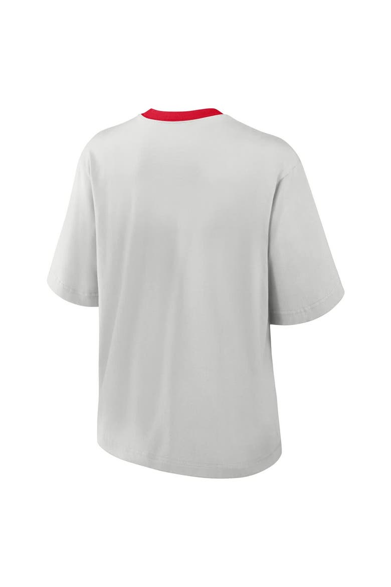 Women's Nike Gray Ohio State Buckeyes Legacy Arch Script Boxy T-Shirt, Alternate, color, Gray