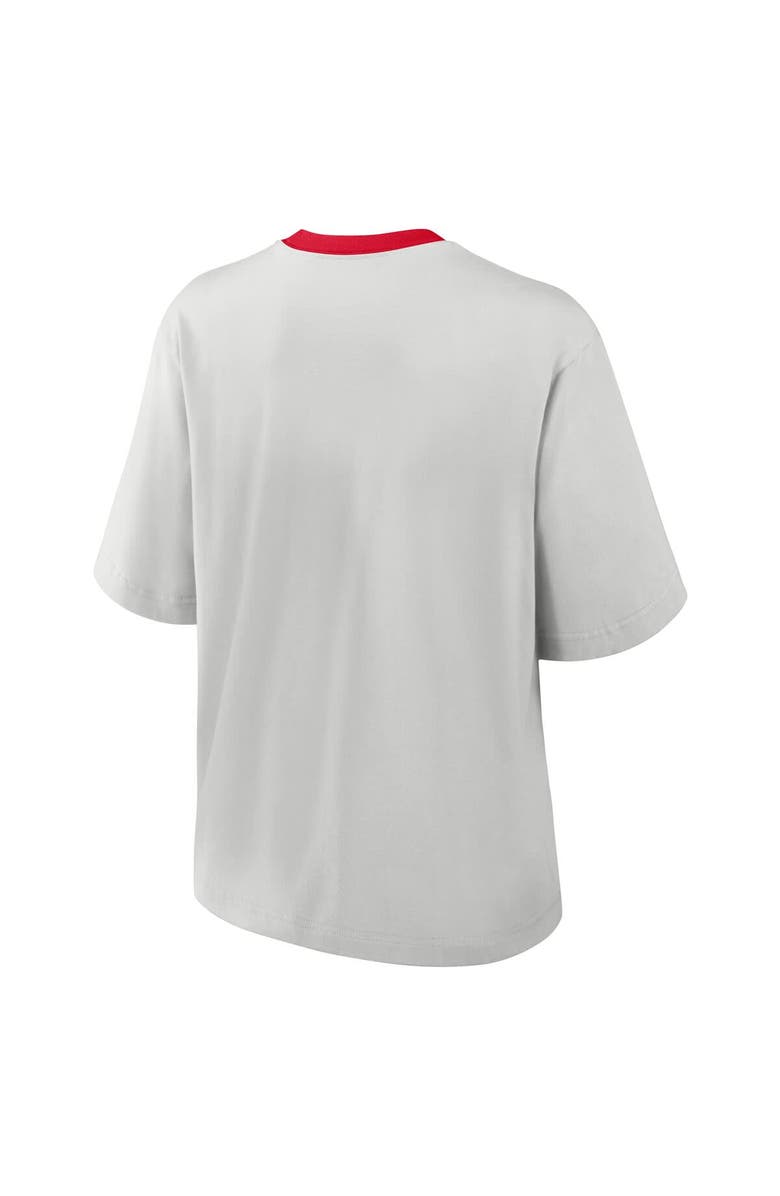 Nike Women's Nike Gray Ohio State Buckeyes Legacy Arch Script Boxy T-Shirt, Alternate, color, Gray