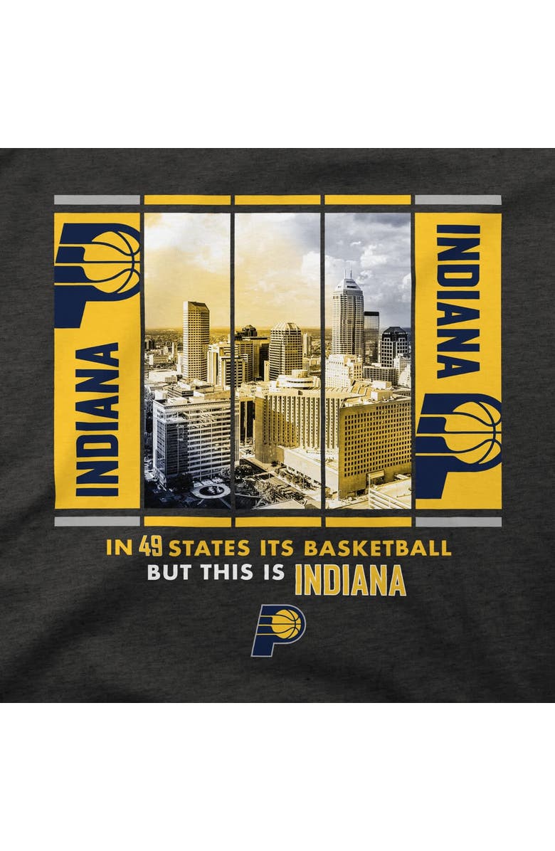 Stadium Essentials Unisex Stadium Essentials Charcoal Indiana Pacers Skyline Boxout T-Shirt, Alternate, color, Charcoal
