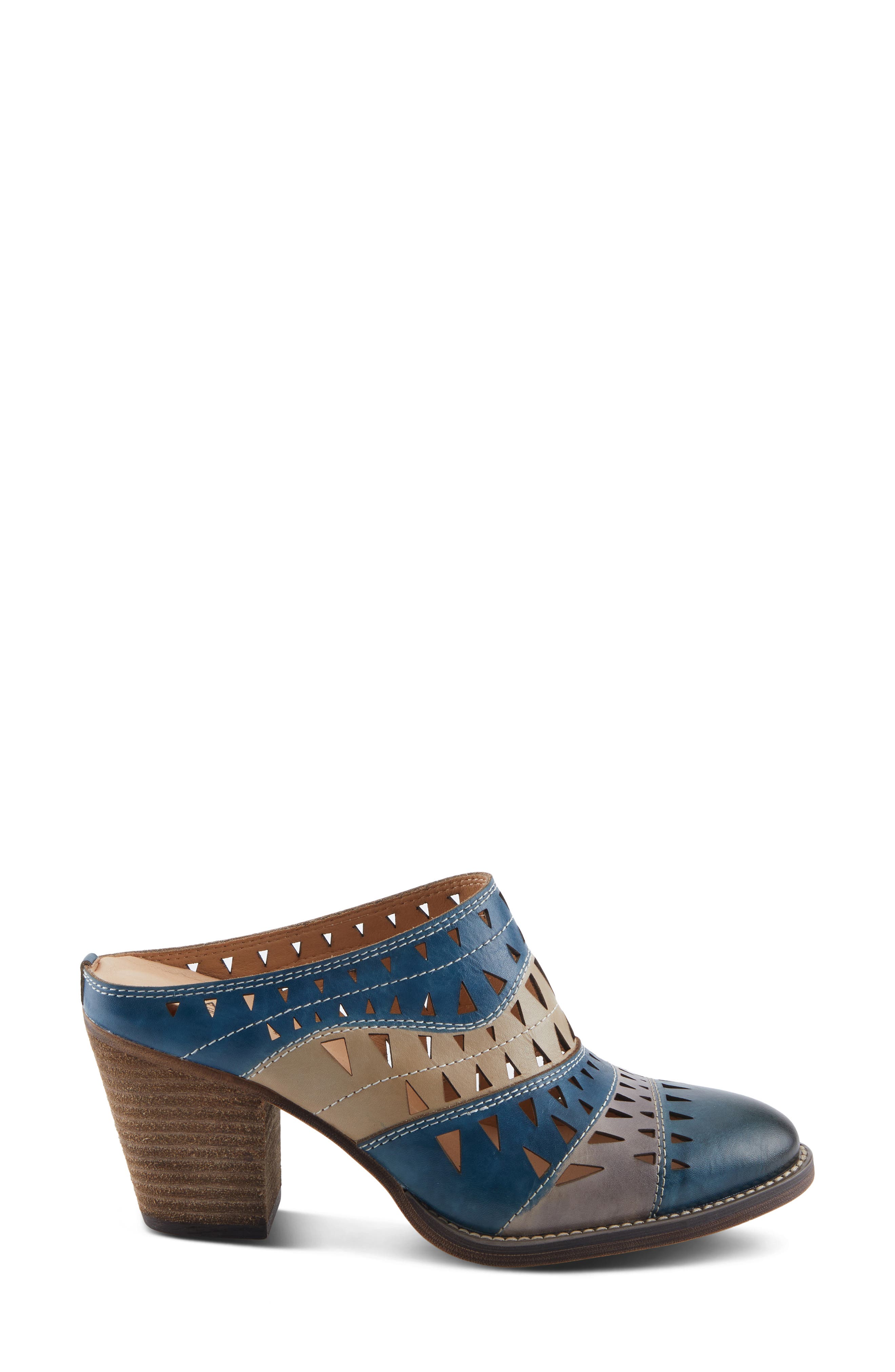 L'Artiste by Spring Step Fantasee Mule, Alternate, color, Blue Multi