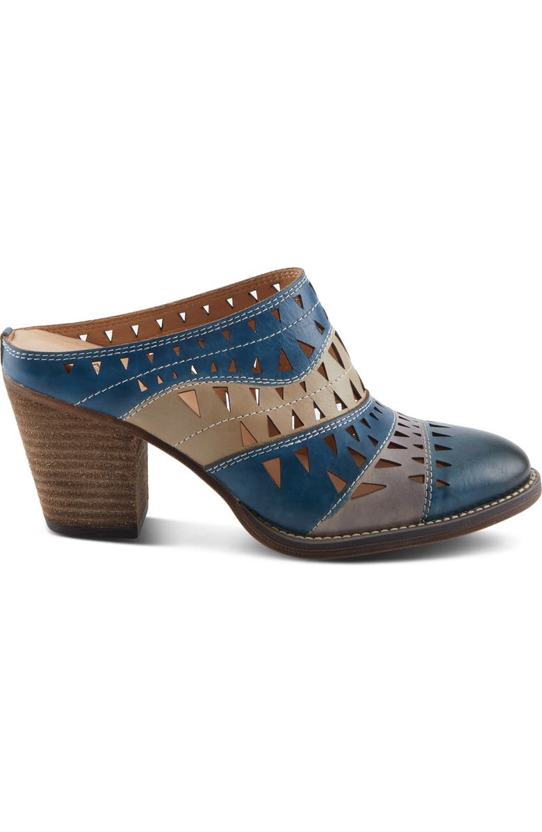 L'Artiste by Spring Step Fantasee Mule, Alternate, color, Blue Multi