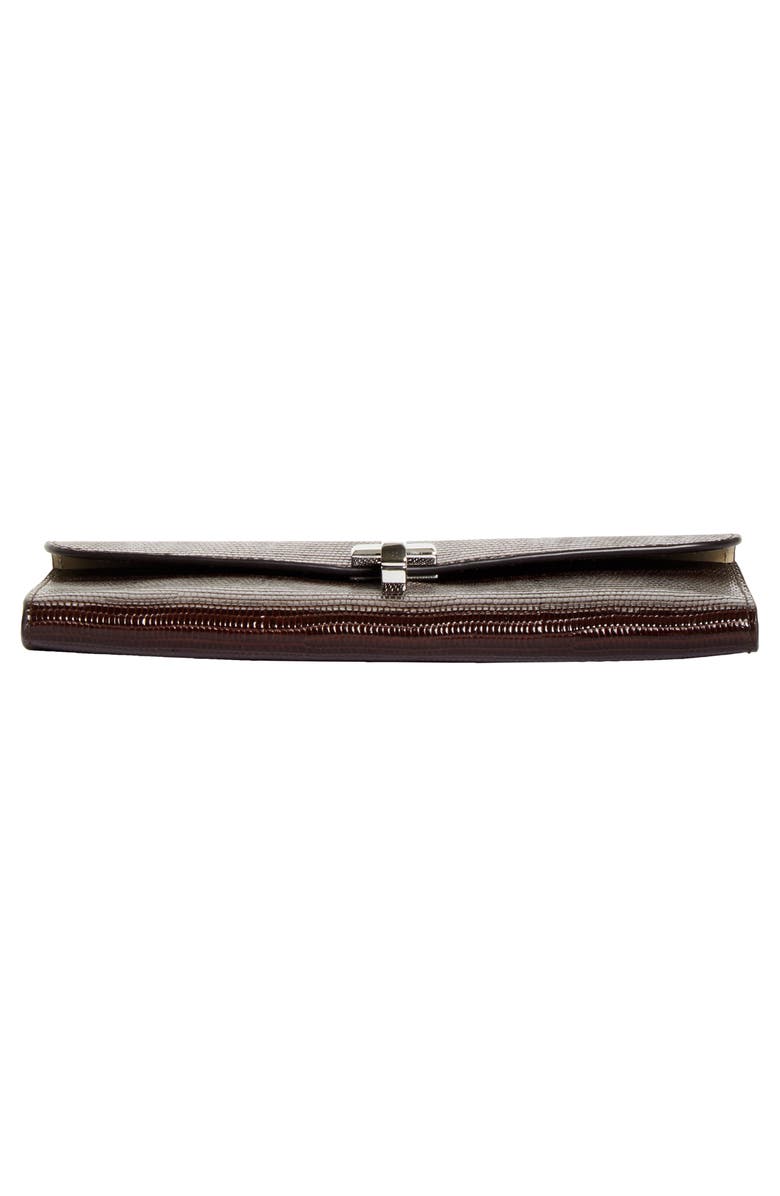 TOTEME T-Lock Lizard Embossed Wallet, Alternate, color, Brown