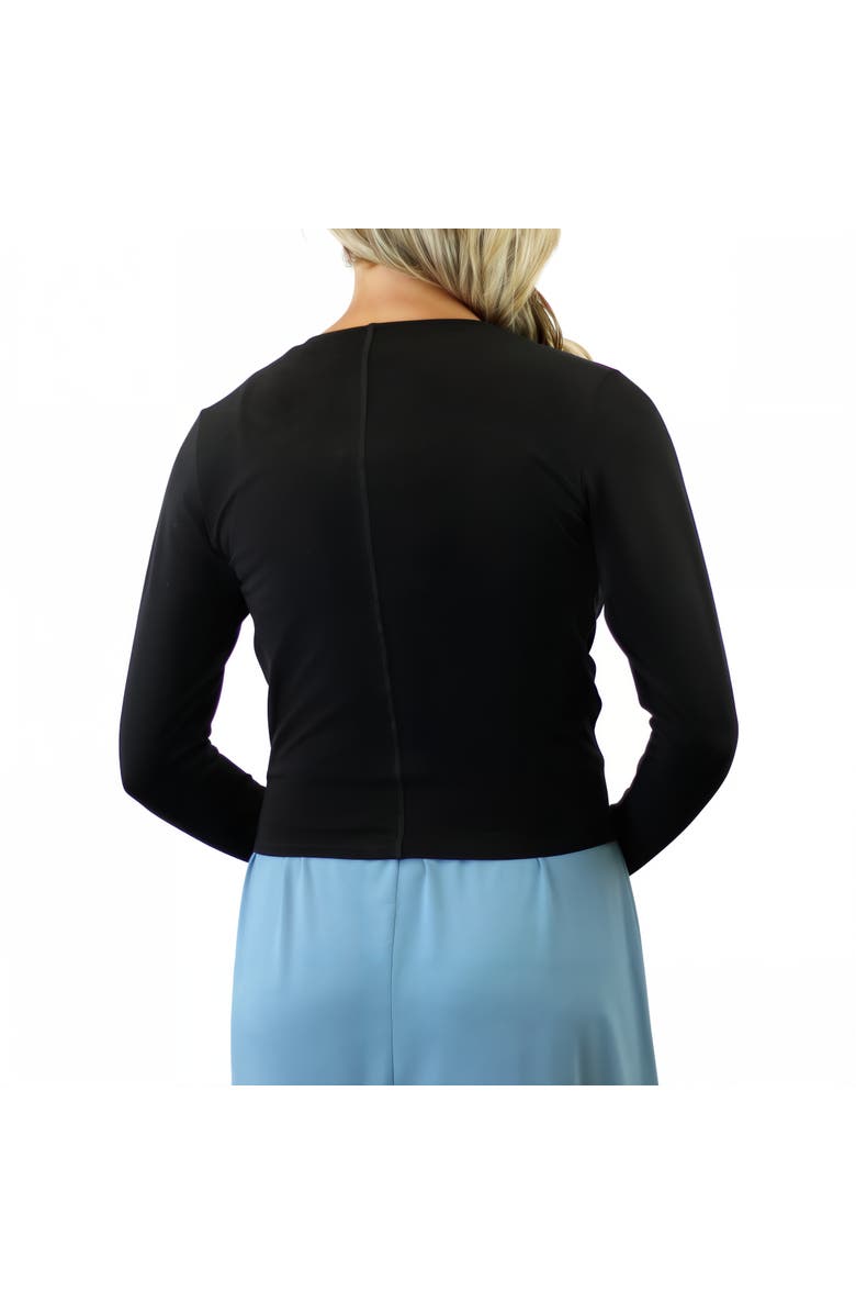 UV Skinz Long Sleeve Crossover Sun Wrap, Alternate, color, Black