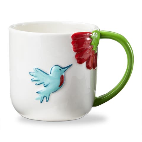 Hummingbird Earthenware Mug Multi 18 oz 4.04 x 4.04 x 4.01 in