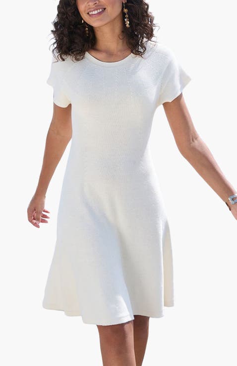 Short Sleeve Sweater Dress