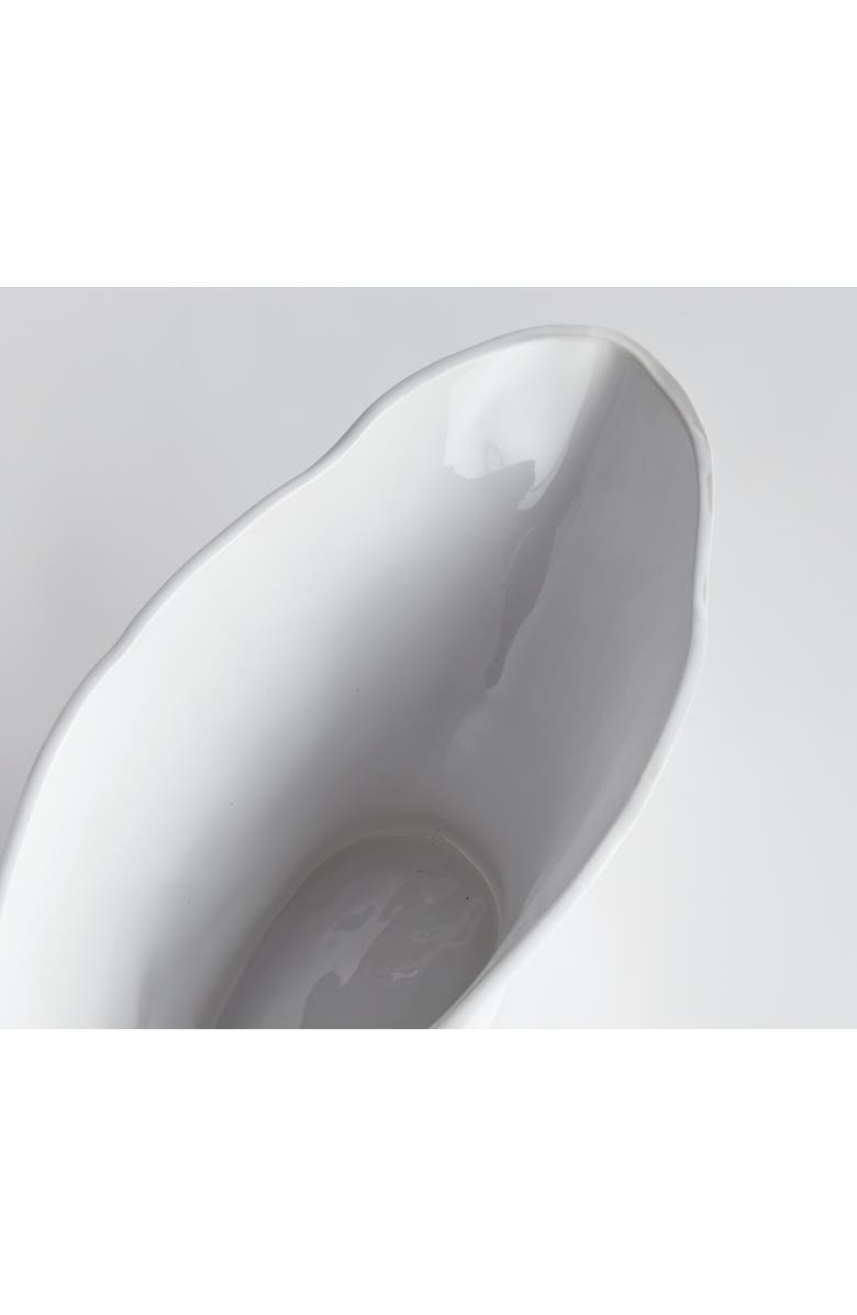 Napa Home & Garden Madara White Gloss Oval Large Ceramic Sculptural Vase 18.75", Alternate, color, White