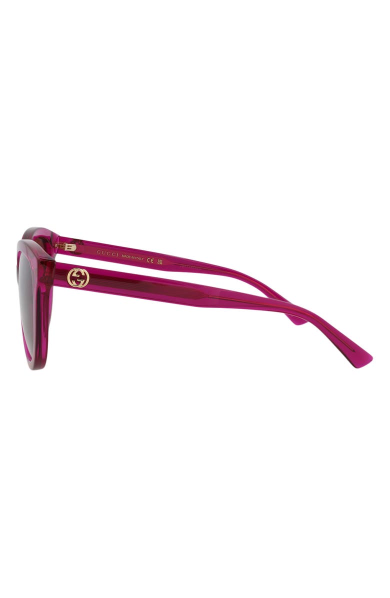 Gucci 54mm Round Sunglasses, Alternate, color, Pink Pink Red