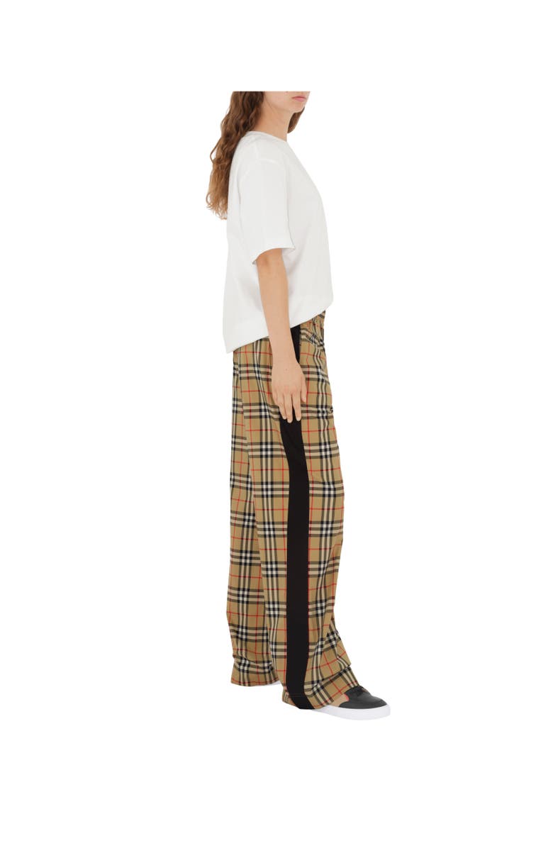 Burberry Check Cotton Trousers, Alternate, color, Archive Beige