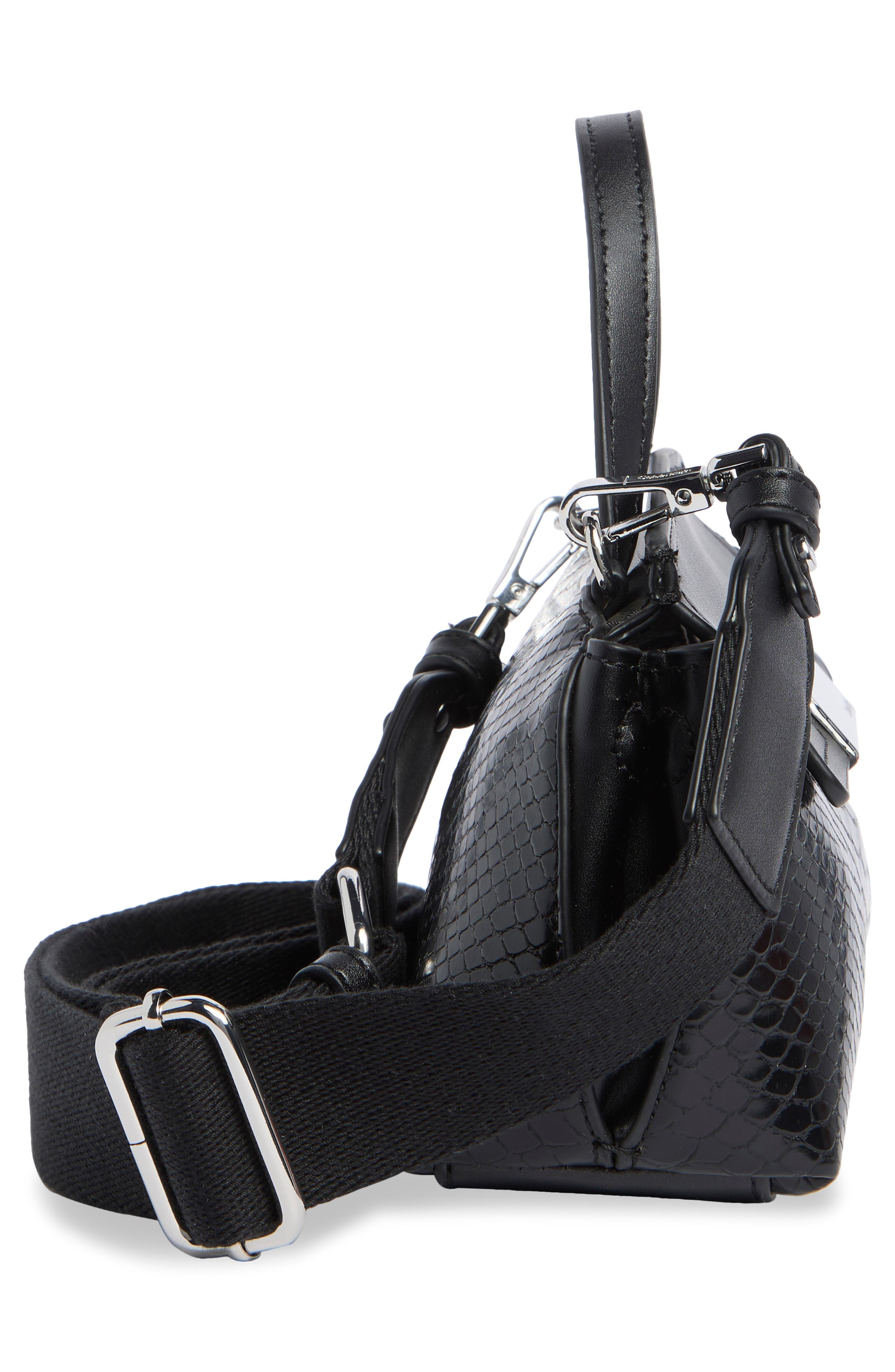 Calvin Klein Arabella Crossbody Bag, Alternate, color, Black/ Silver