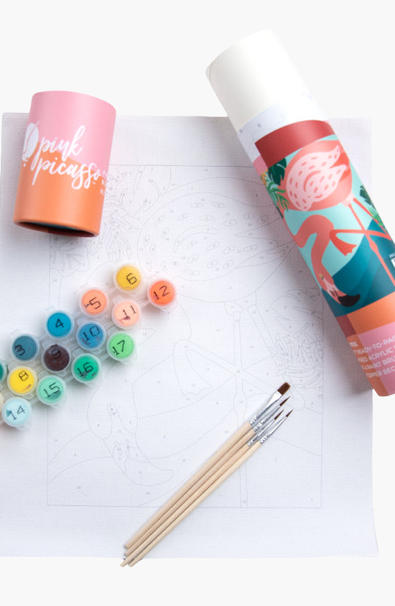 Pink Picasso Kits Stand Out in the Crowd Paint by Numbers Kit, Alternate, color, Pink Flamingo