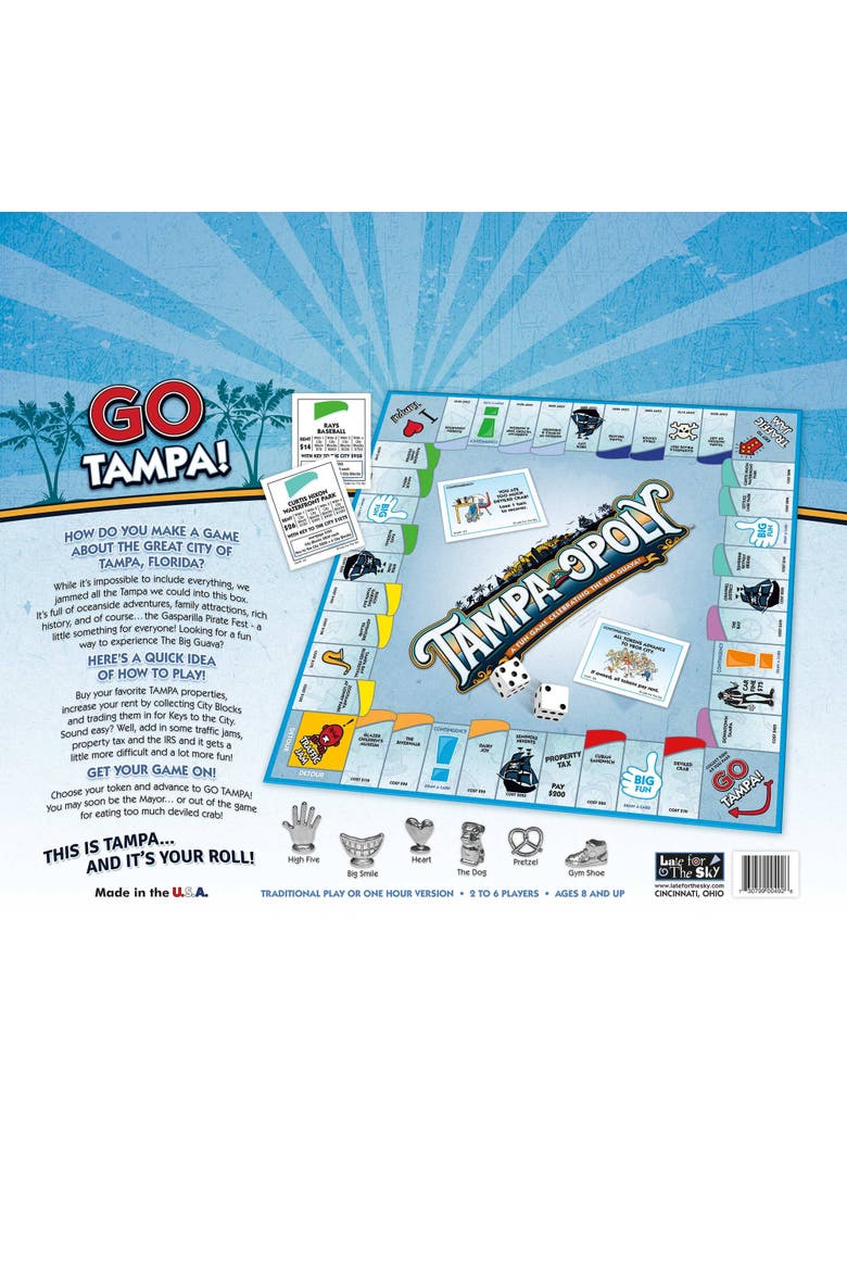 Tampa Opoly Board Game, Alternate, color, Multicolored
