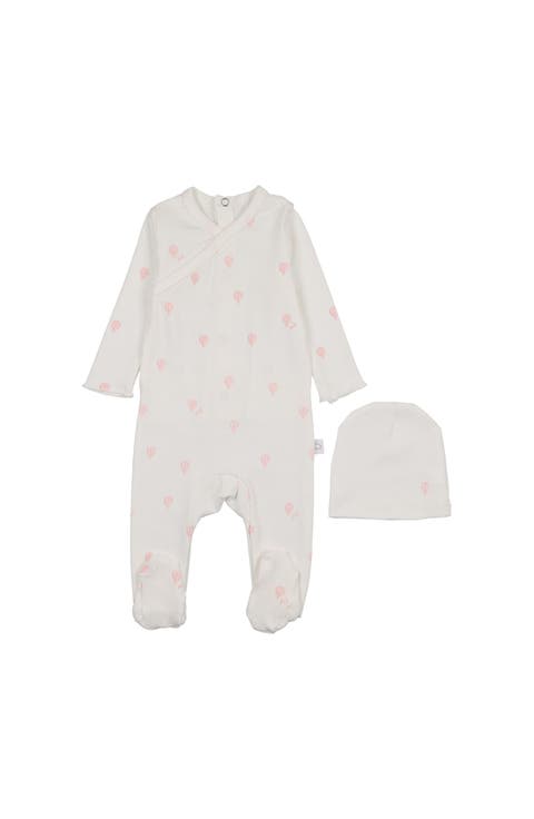Hot Air Balloon Printed Footie for Baby Girl