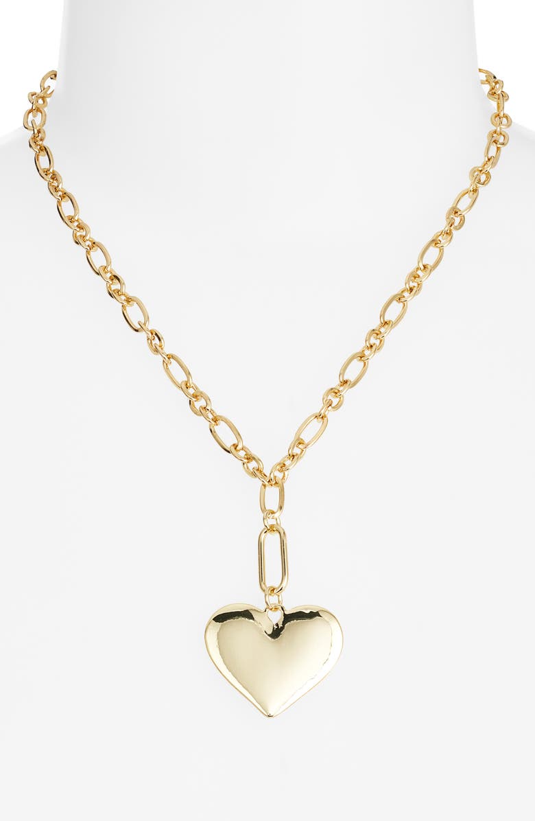 Nordstrom Heart Y-Necklace, Alternate, color, Gold