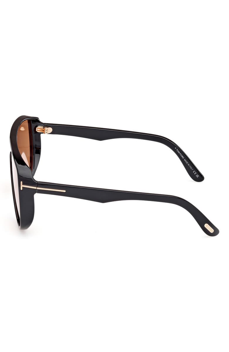 TOM FORD Achilles 138mm Shield Sunglasses, Alternate, color, 